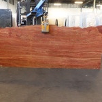 RED TRAVERTINE POLISH VEIN CUT